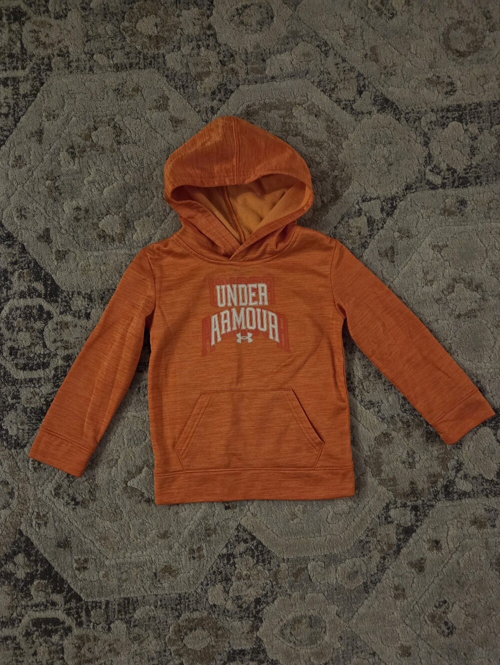 Under Armour Size 3T Orange Kids Hoodie Sweatshirt